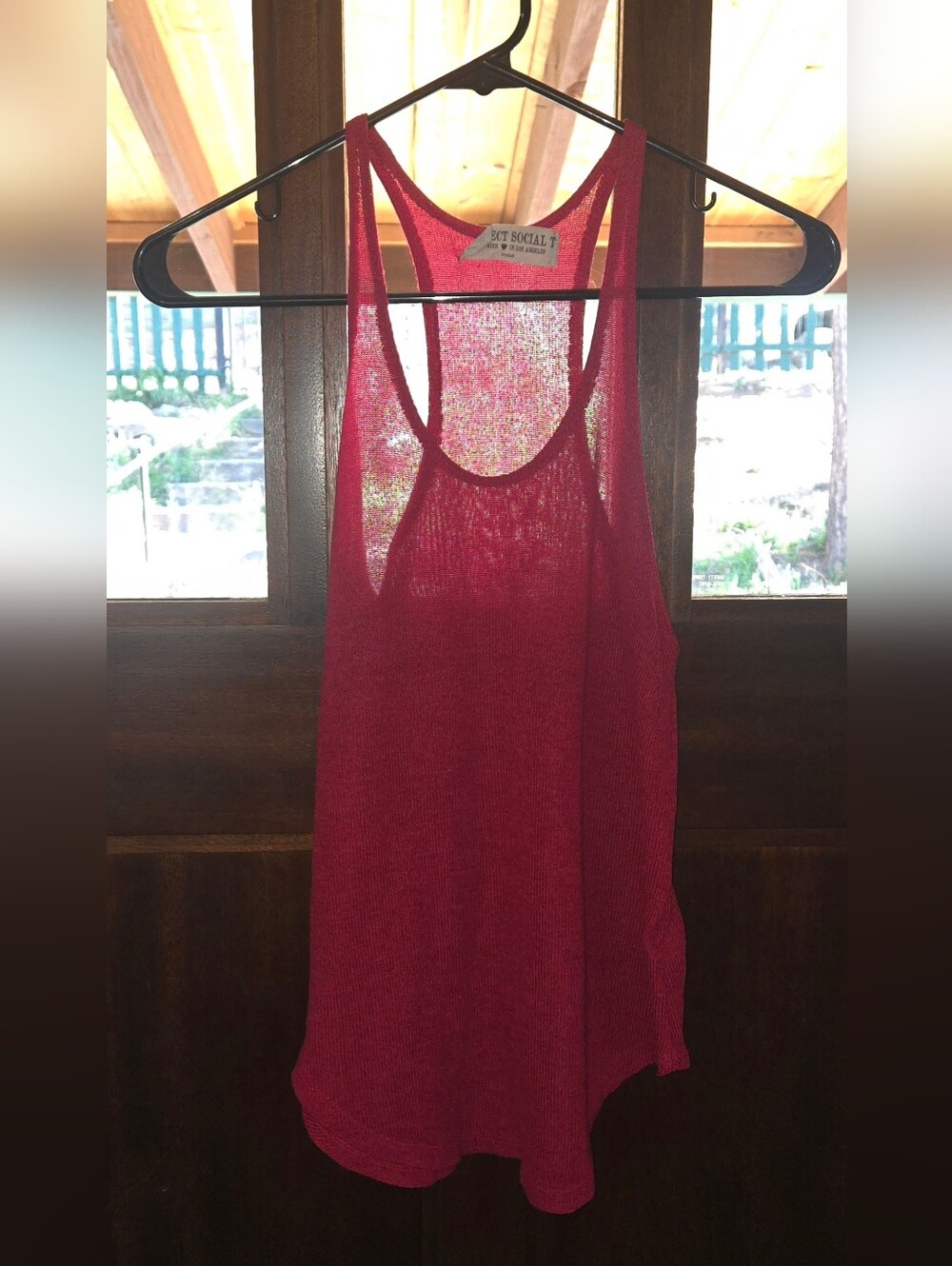 Urban Outfitters Red Racerback Knit Tank Top